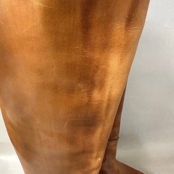 Jonak Rocket Knee High Leather Boots in Cognac Lug Sole Euro Size 41 US 10 - Picture 13 of 16